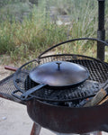 braai skillet campfire steel lid bake roast heat last solid non stick no chemicals  