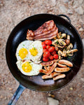 full breakfast campfire deep frying steel an copper handle heat handmade cape town 
