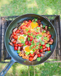 breakfast braai steel pan seasoned cape town hand made detachable handle 