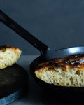 focaccia bread large solid steel frying pan baking healthy cookware alveoli handmade cape town 